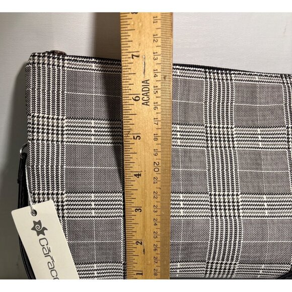 Caracol Plaid Crossbody Bag With Adjustable Strap & Zipper Closure Multiple Pock - Picture 4 of 13